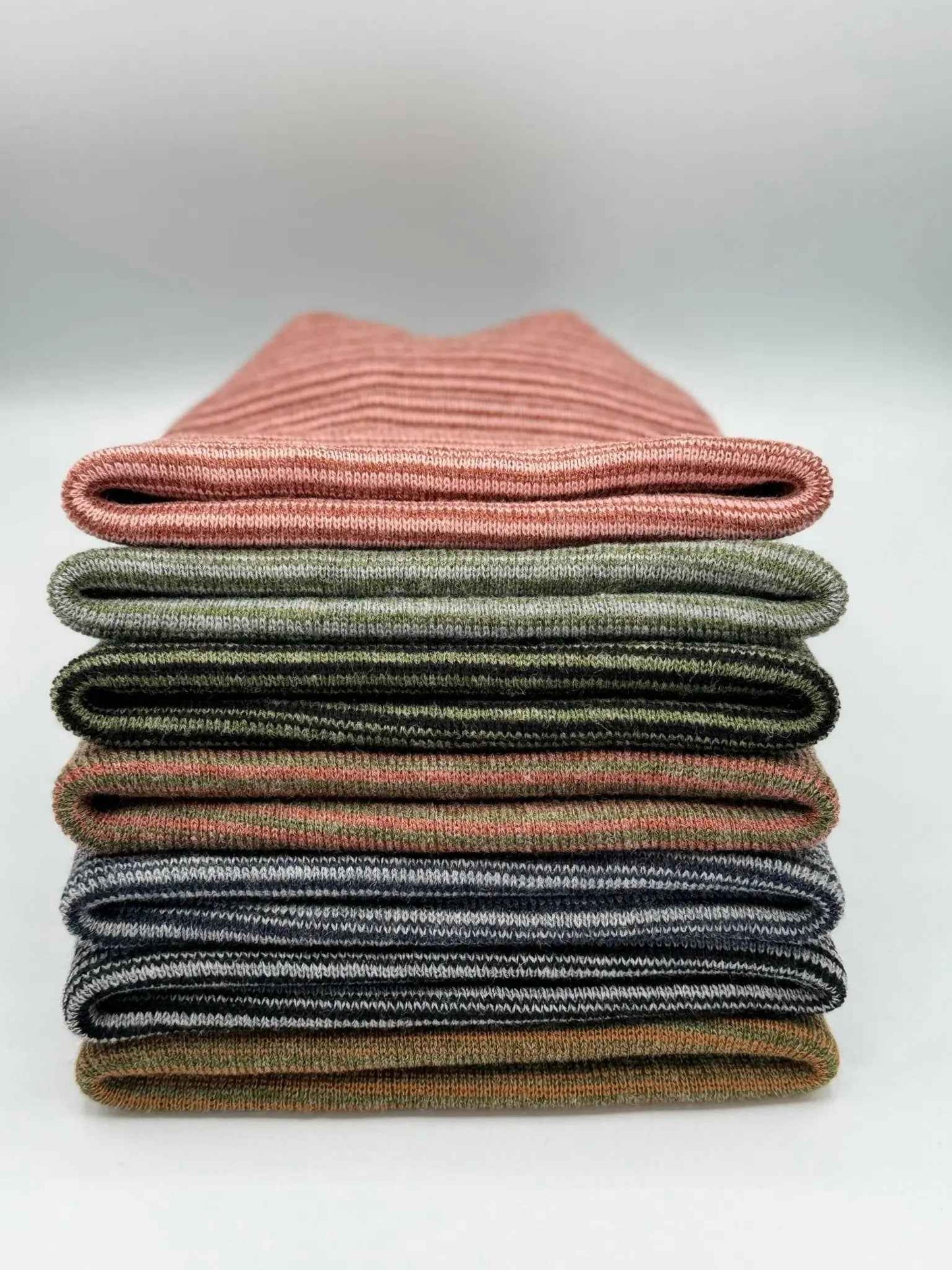 Modern H Stitch Contrast Cuffed Beanie (Patented Design) Black / Gray, Made in USA