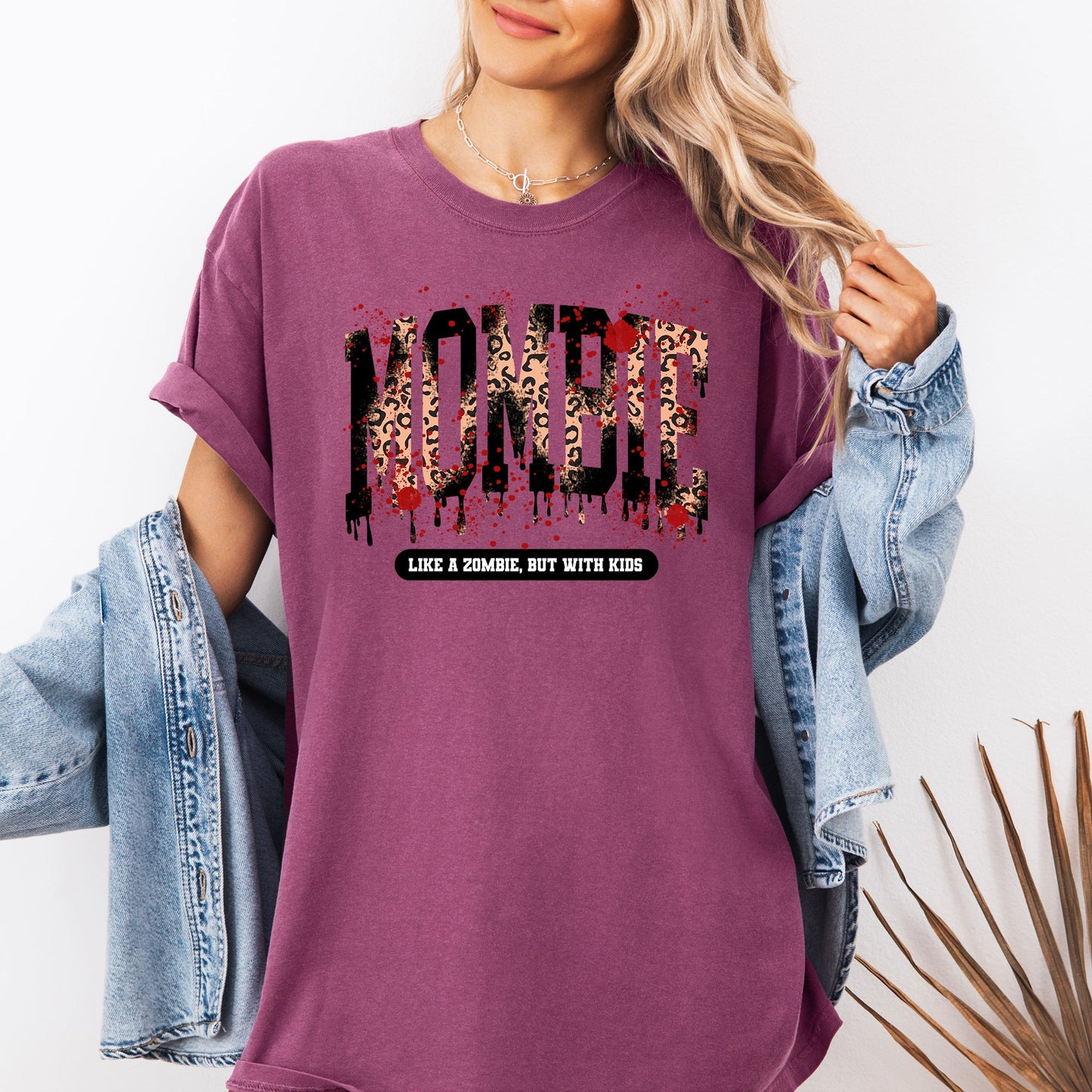 Mombie, Like A Zombie, But With Kids, Halloween, Funny, Mom Life, Witch, Spooky Tshirt Comfort Colors T-Shirt