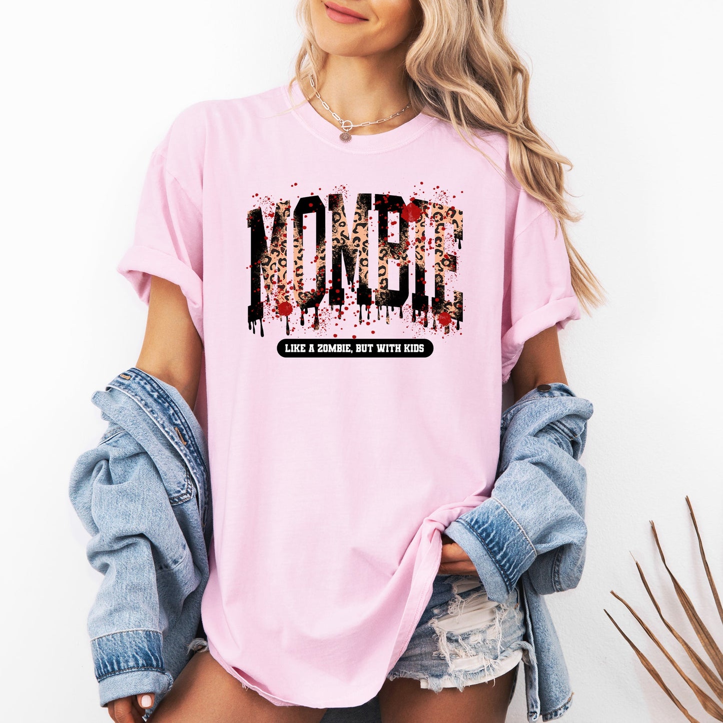 Mombie, Like A Zombie, But With Kids, Halloween, Funny, Mom Life, Witch, Spooky Tshirt Comfort Colors T-Shirt