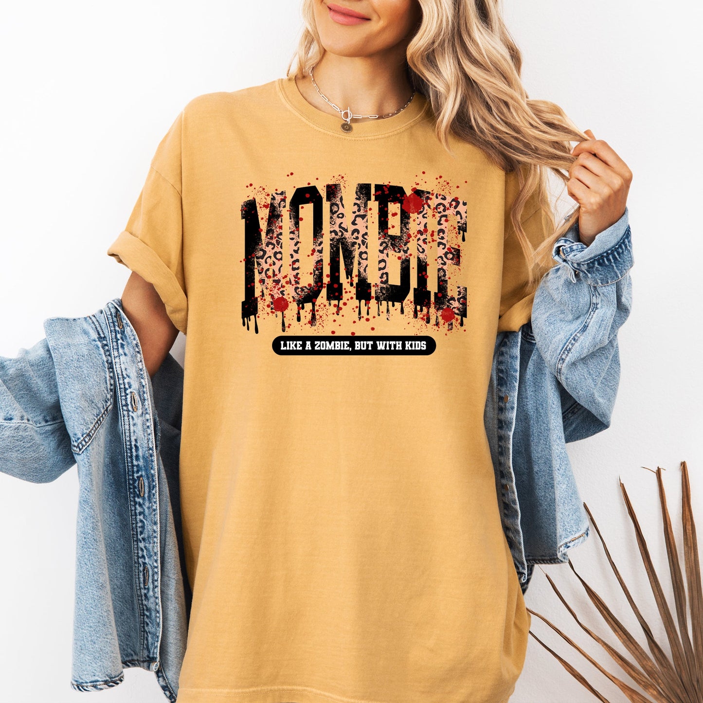 Mombie, Like A Zombie, But With Kids, Halloween, Funny, Mom Life, Witch, Spooky Tshirt Comfort Colors T-Shirt