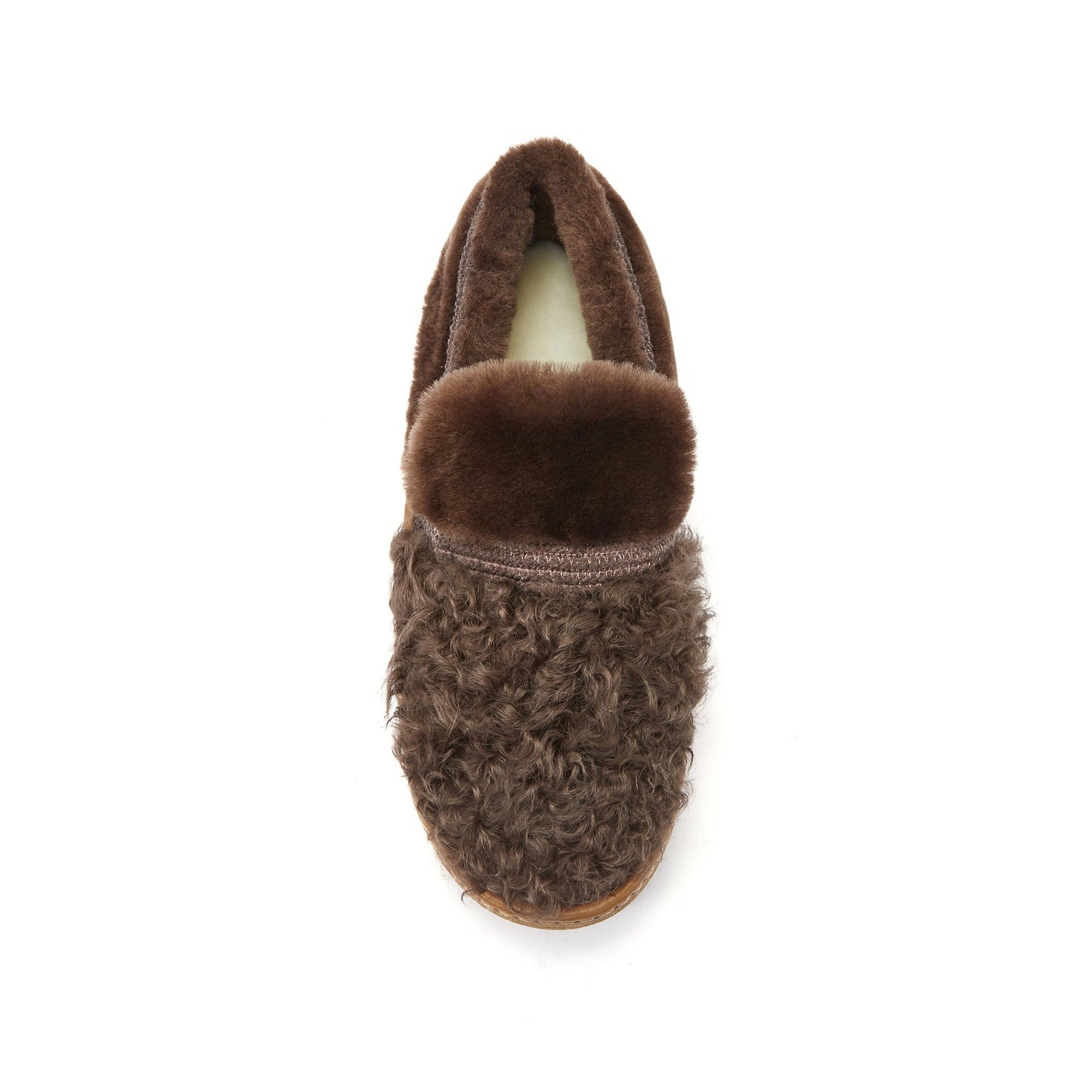 Cold Weather Mixed Texture Sheepskin Loafer NORDSKE BURNT
