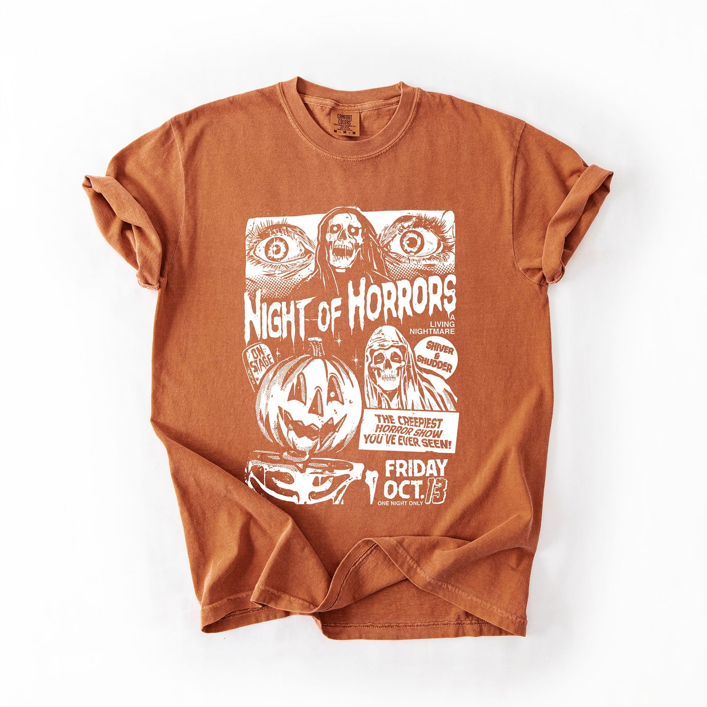 Night of Horrors, Halloween, Spooky, Scary, Witch, Comfort Colors T-Shirt