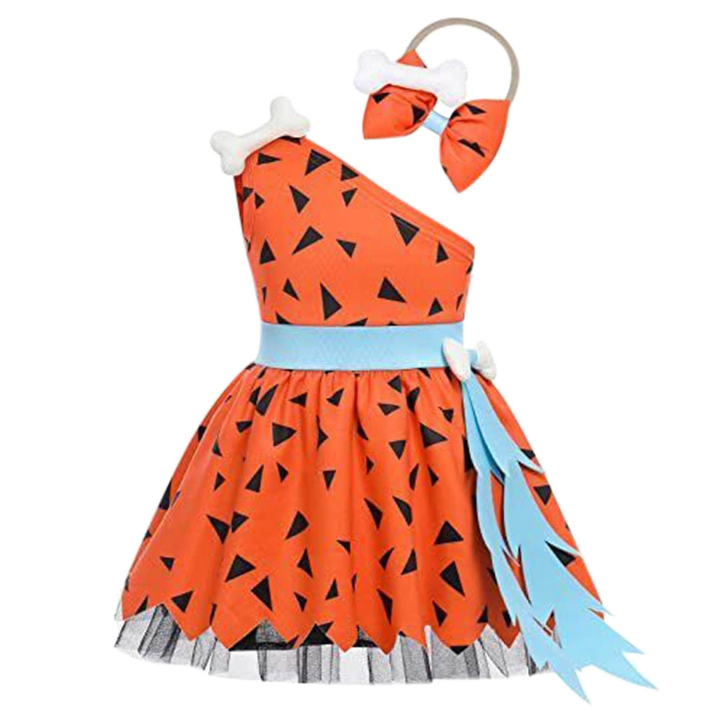 Girls Simple Halloween Mesh Costume Suit Green Orange Pink Polyester