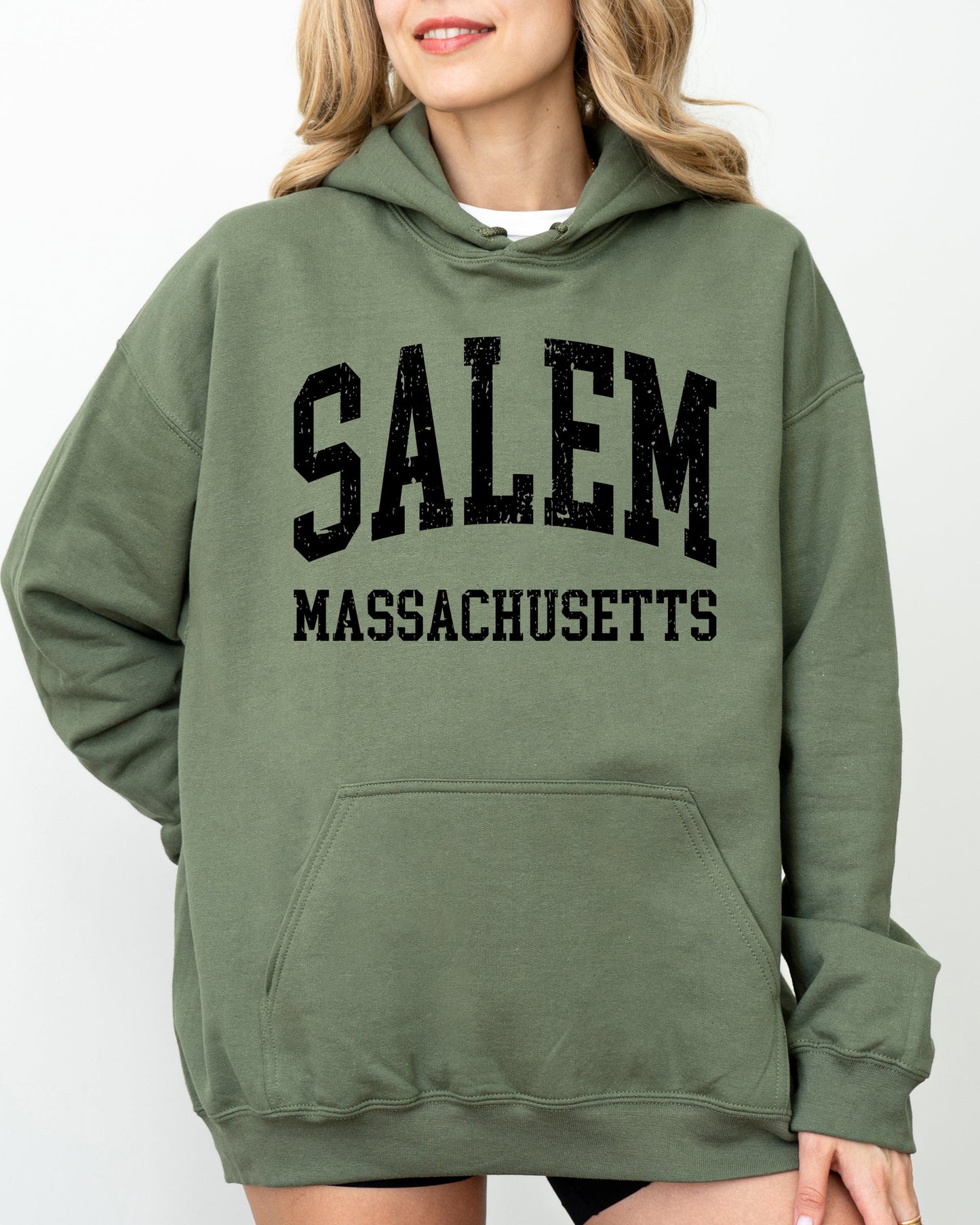 Salem Massachusetts Funny Witch Halloween Costume Hoodie Hooded Sweatshirt