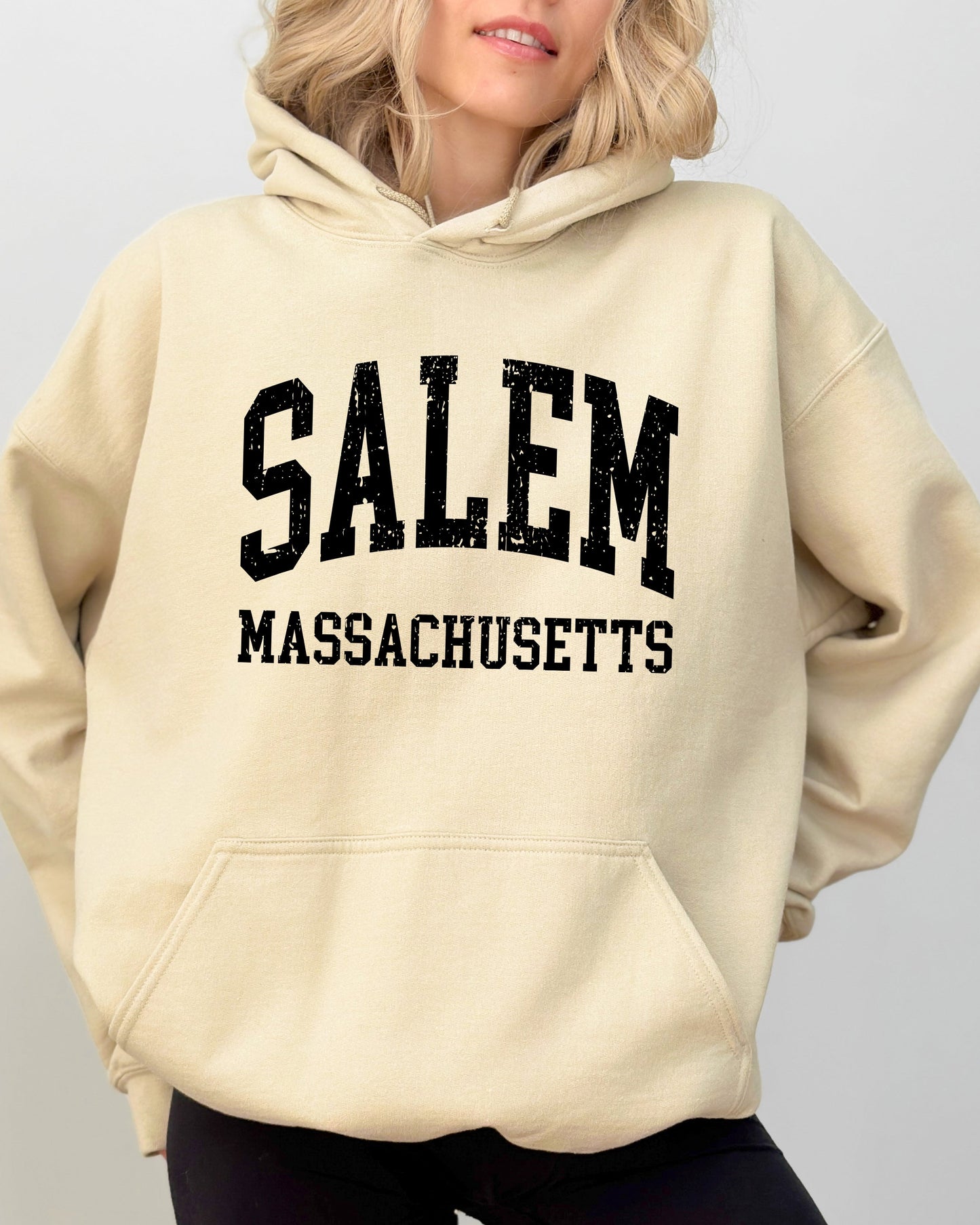 Salem Massachusetts, Funny, Witch, Aesthetic, Meme, Halloween, Spooky, Costume, Hoodie, Hooded Sweatshirt