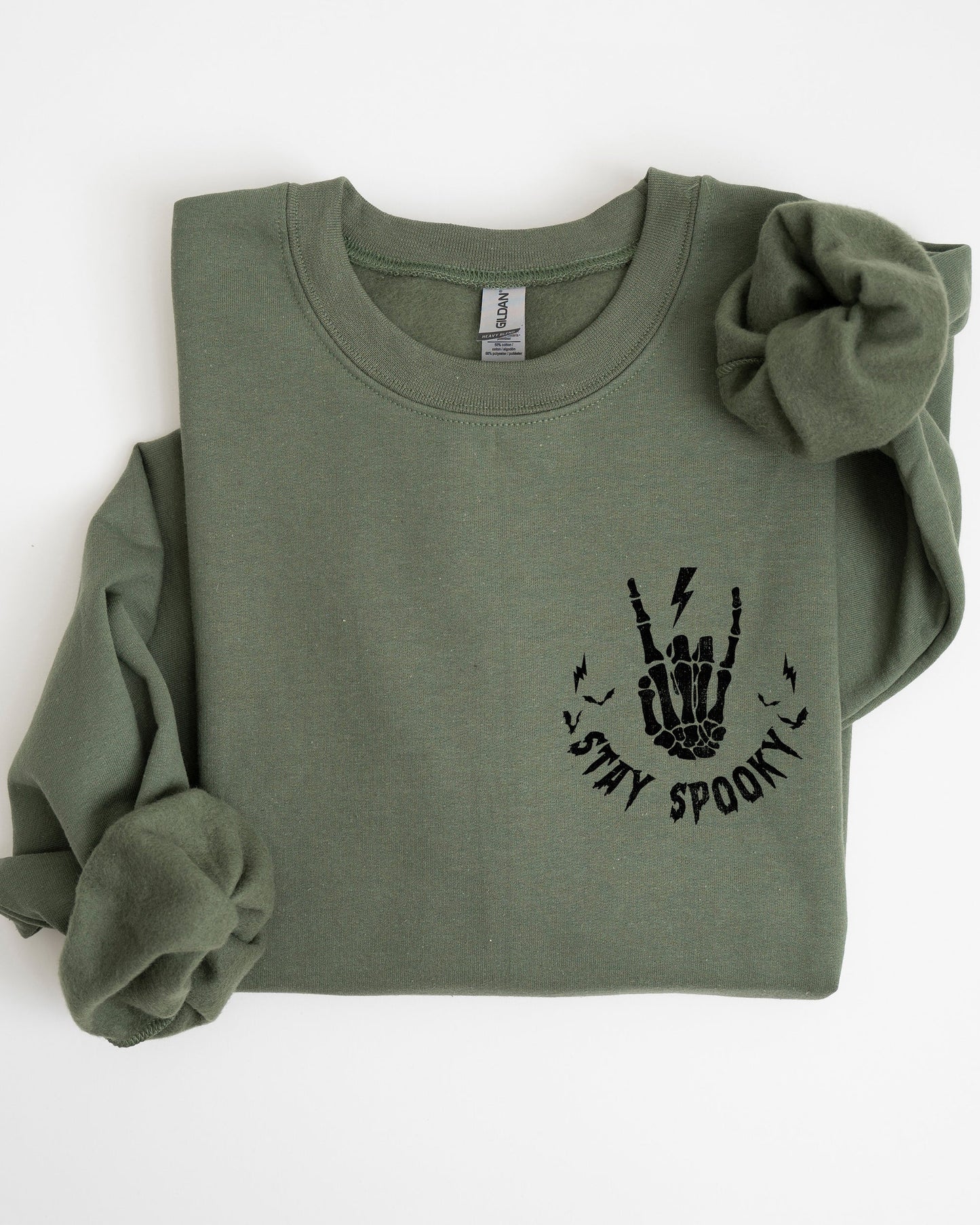 Stay Spooky, Pocket, Skeleton, Ghost, Funny, Witch, Aesthetic, Meme, Halloween, Spooky, Costume Sweatshirt