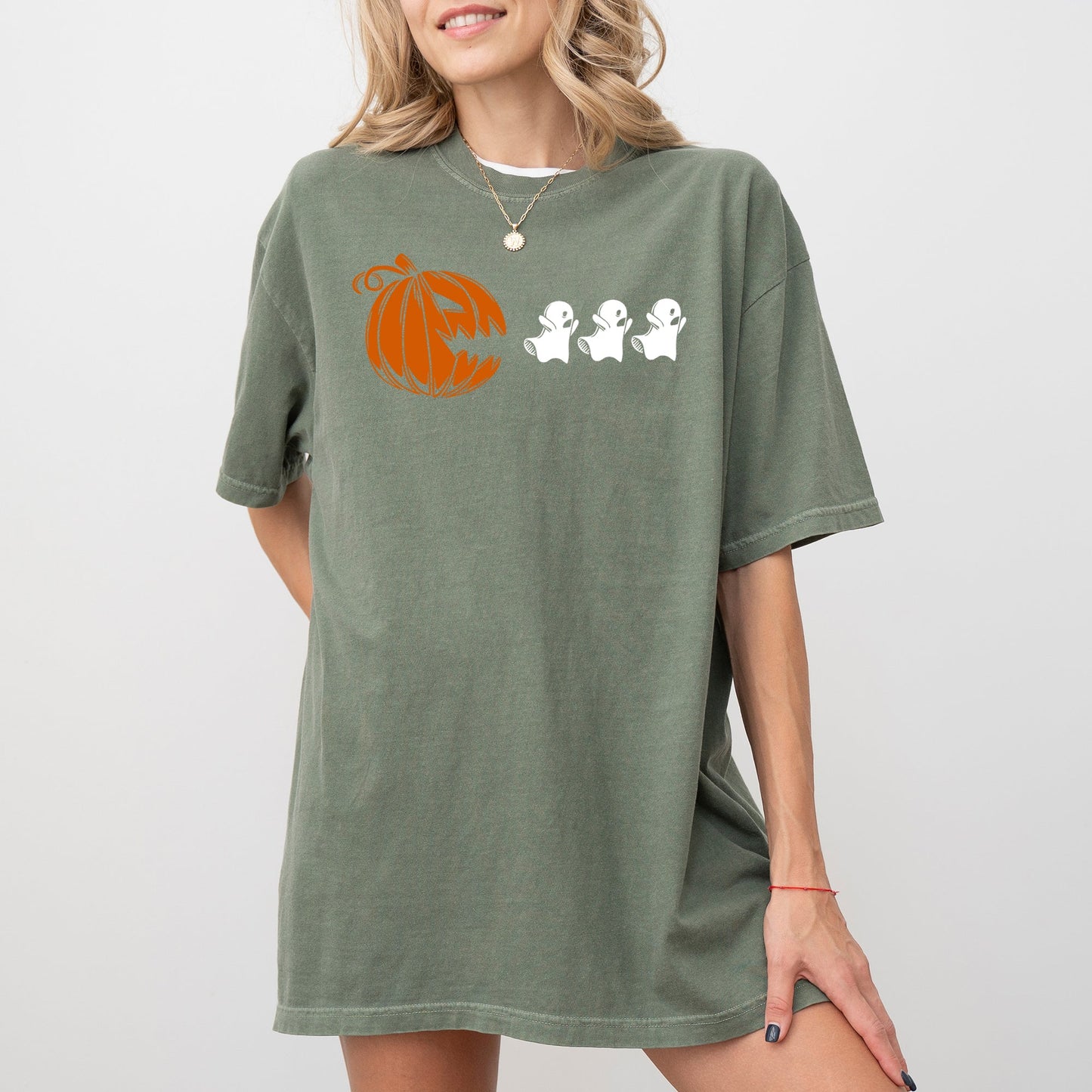 Pumpkin Pacman Spooky Aesthetic Costume T-Shirt Comfort Colors
