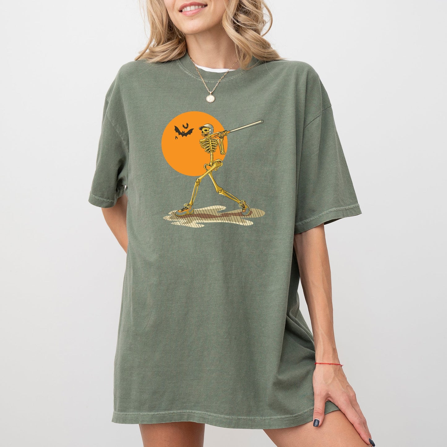 Golf Skeleton Spooky Funny Witch Halloween Costume Tshirt Comfort Colors T-Shirt