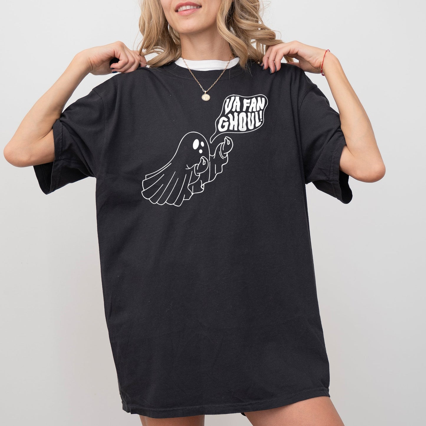 Va Fan Ghoul Skeleton Halloween Costume T-Shirt Comfort Colors