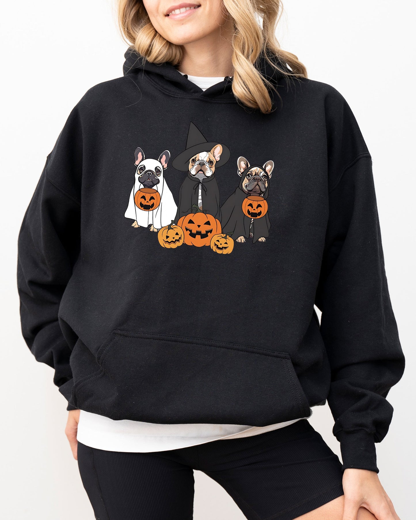 Ghost Dogs Funny Halloween Costume Hoodie Hooded Sweatshirt