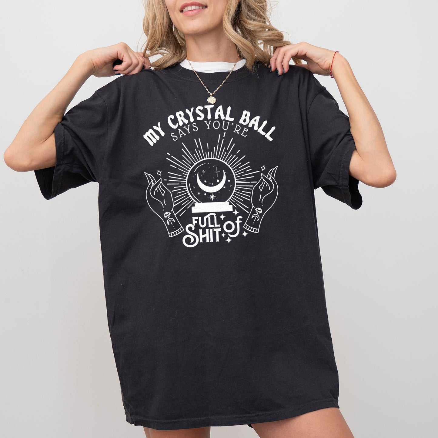 Crystal Ball Funny Pumpkin Skeleton Halloween Costume Tshirt Comfort Colors T-Shirt