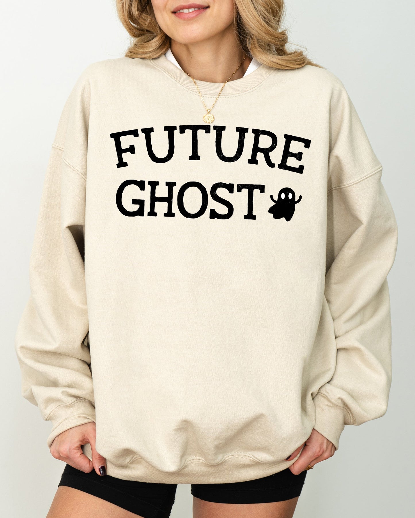 Future Ghost Halloween Costume Sweatshirt Unisex Cotton Polyester Blend