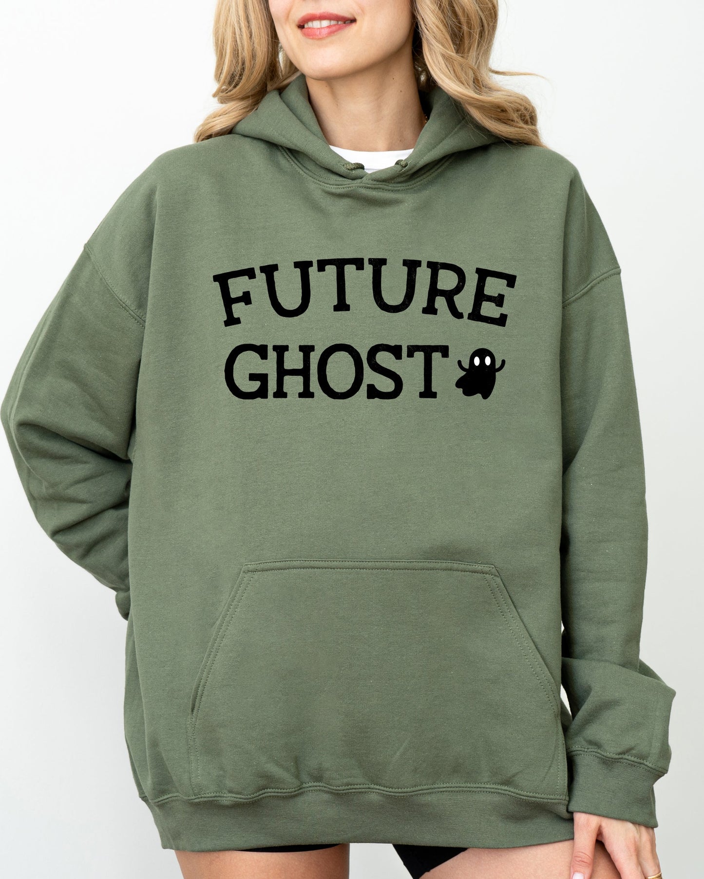 Future Ghost Spooky Halloween Costume Hoodie Hooded Sweatshirt