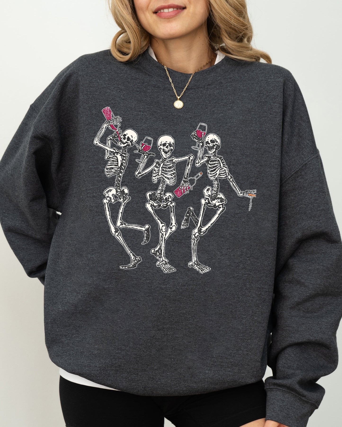 Dancing Skeletons Funny Halloween Costume Sweatshirt