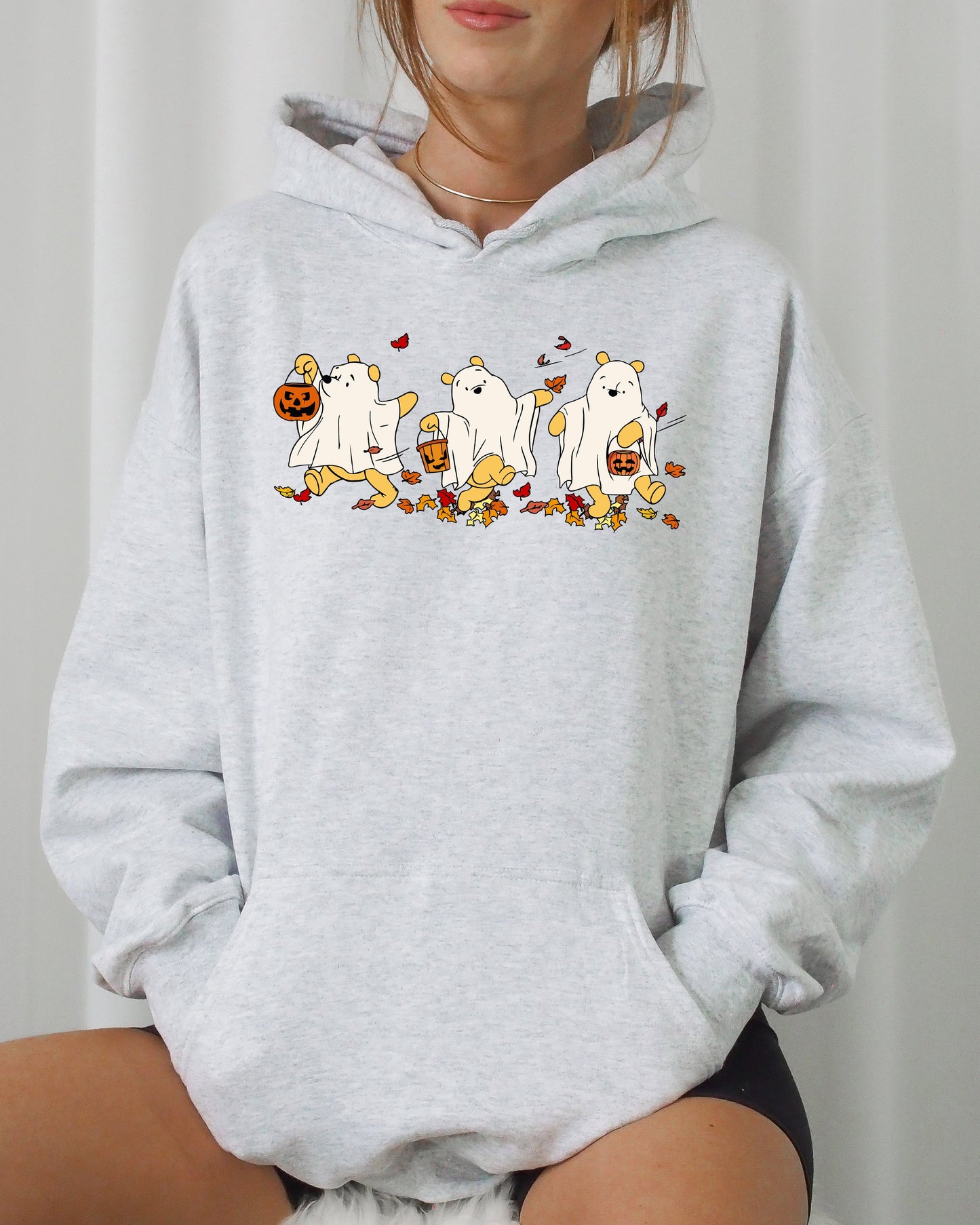 Ghost Pooh Spooky Halloween Costume Hoodie Hooded Sweatshirt