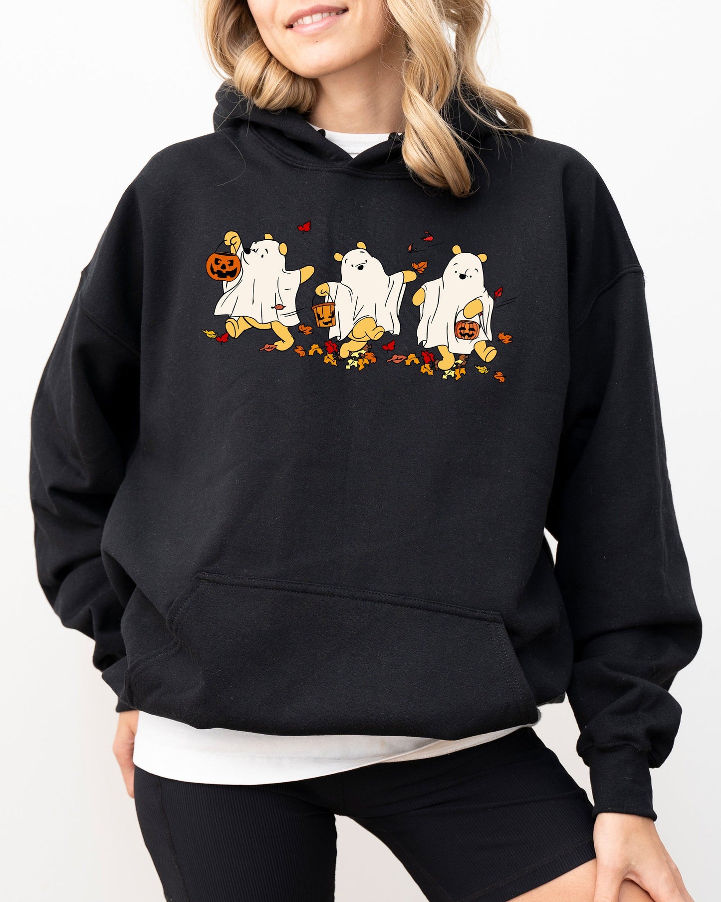 Ghost Pooh Spooky Halloween Costume Hoodie Hooded Sweatshirt