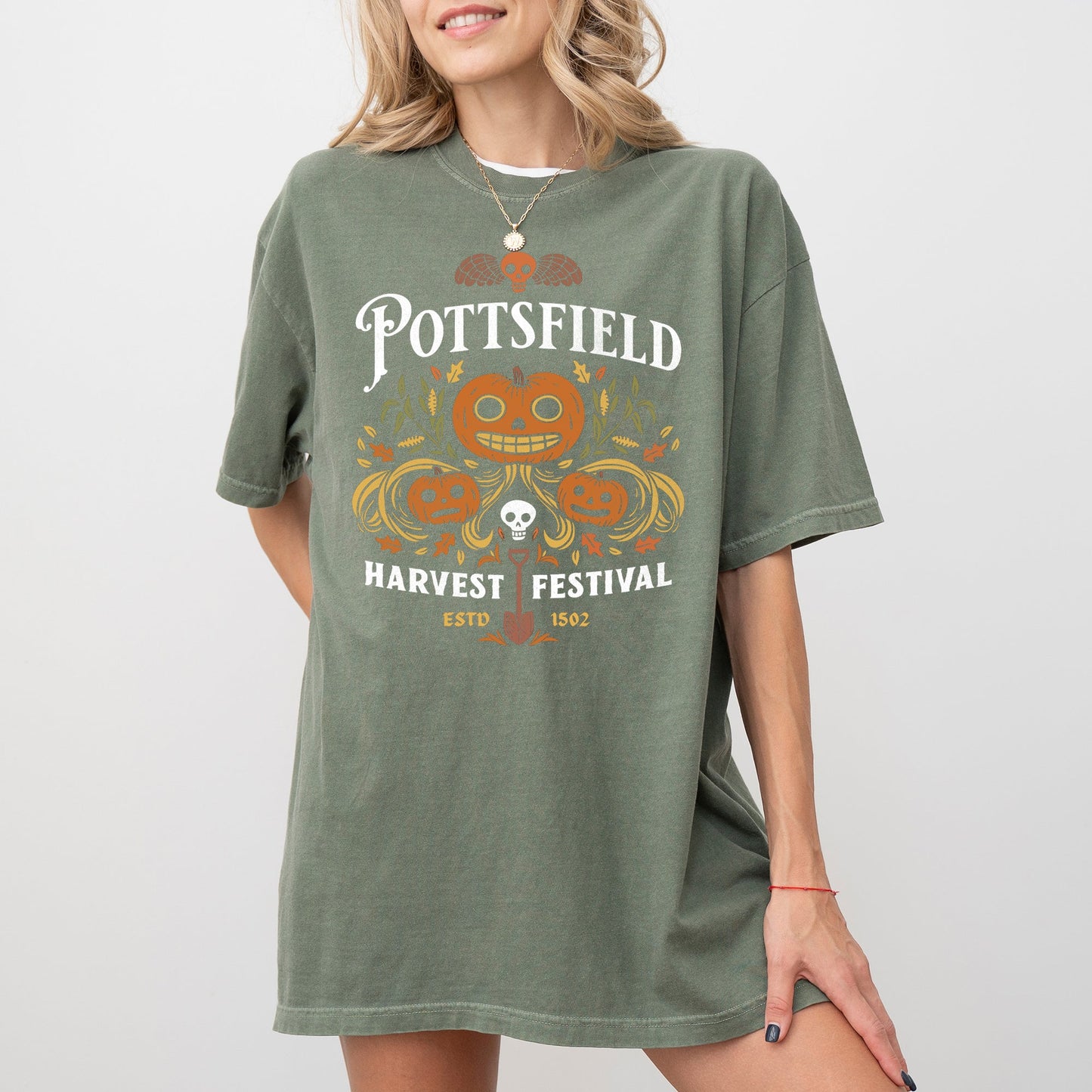 Pottsfield, Harvest Festival, Funny, Spooky, Witch, Aesthetic, Meme, Halloween, Costume, Tshirt Comfort Colors T-Shirt