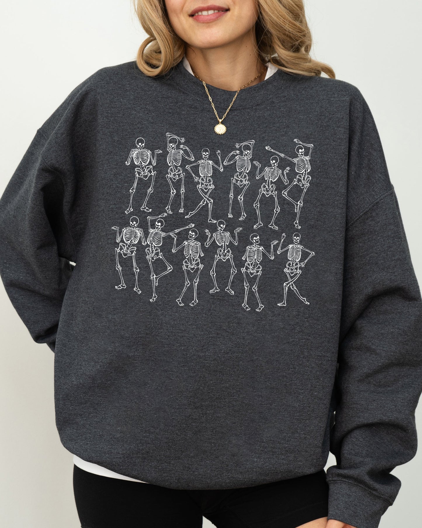 Dancing Skeletons Funny Halloween Costume Sweatshirt