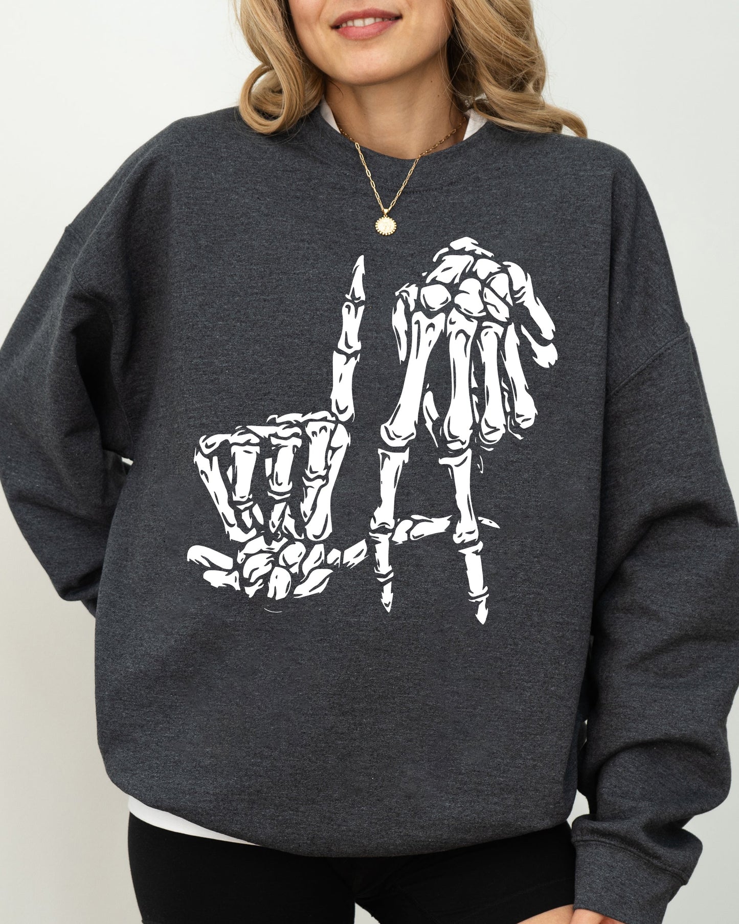 Skeleton, Ghost, Witch, Skull, Funny, Spooky, Aesthetic, Meme, Halloween, Costume Sweatshirt