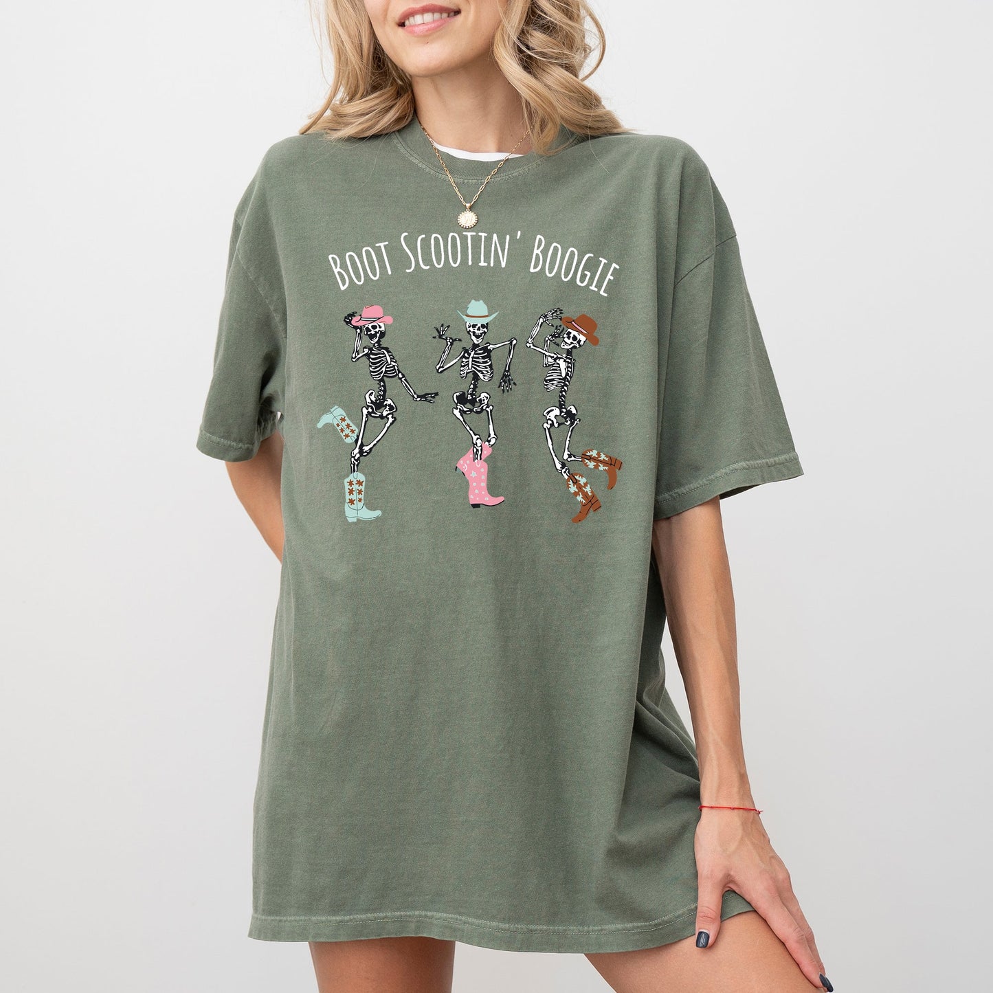 Skeleton Graphic Boot Scootin' Boogie Western T-Shirt Comfort Colors