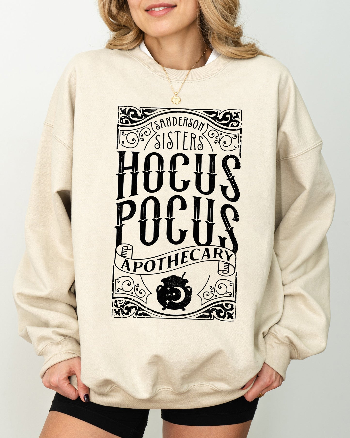 Funny Spooky Halloween Costume Sweatshirt Hocus Pocus Apothecary