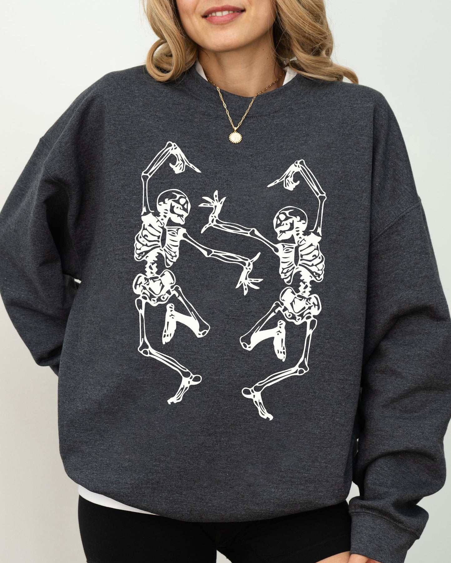 Dancing Skeletons Spooky Costume Sweatshirt Halloween