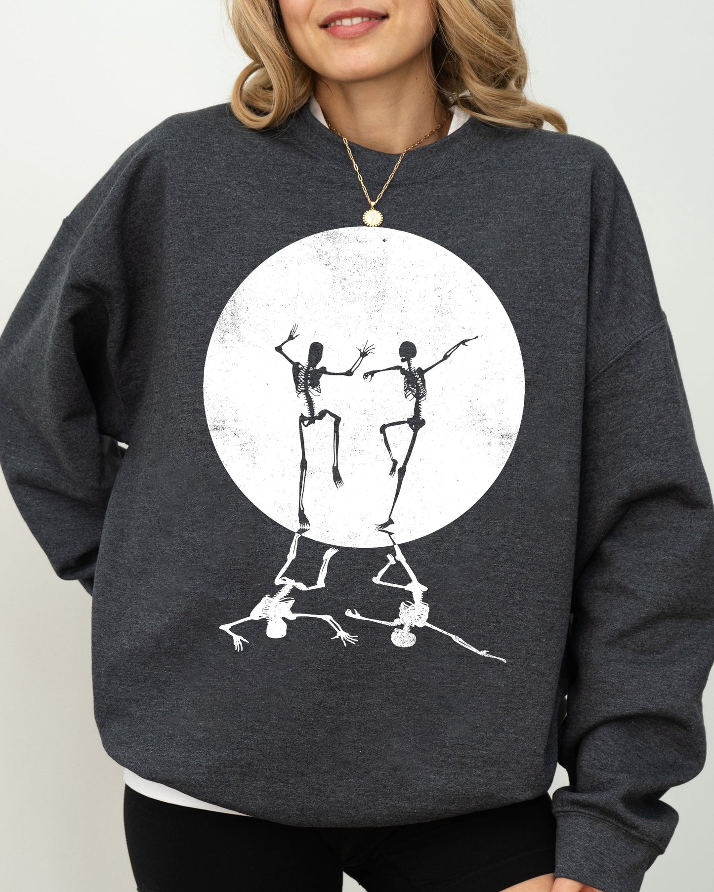 Dancing Skeletons Spooky Halloween Costume Sweatshirt