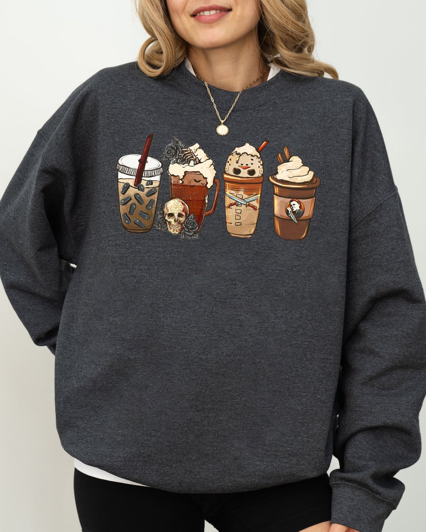 Halloween Coffee Spooky Costume Sweatshirt Unisex