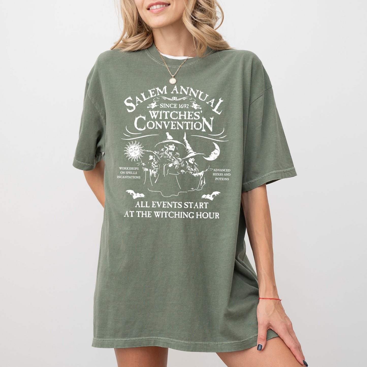 Salem Annual Witches Convention Spooky Halloween Costume Tshirt Comfort Colors T-Shirt