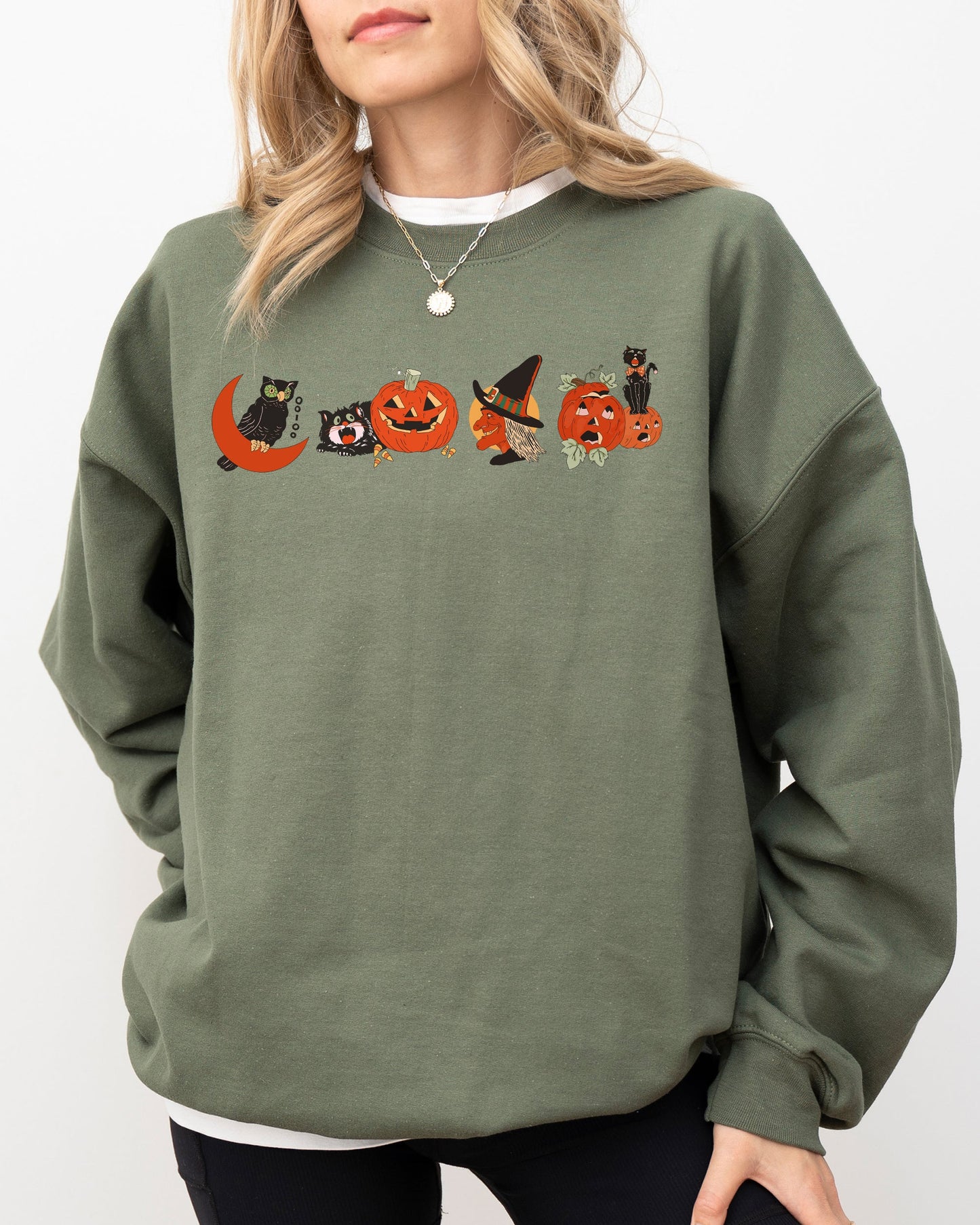 Vintage Spooky Halloween Costume Sweatshirt