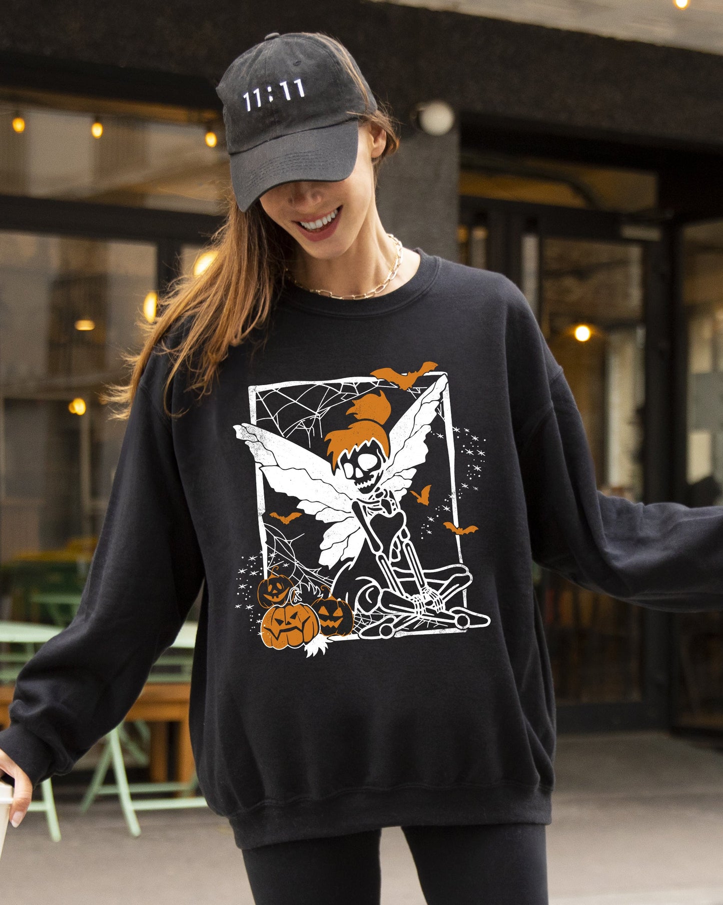 Fairy Skeleton Spooky Costume Sweatshirt Halloween Aesthetic
