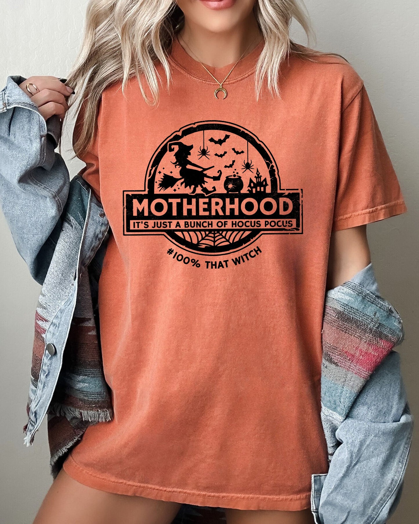 Motherhood, Witch, Ghost, Skull, Spooky, Aesthetic, Meme, Halloween, Costume, Tshirt Comfort Colors T-Shirt