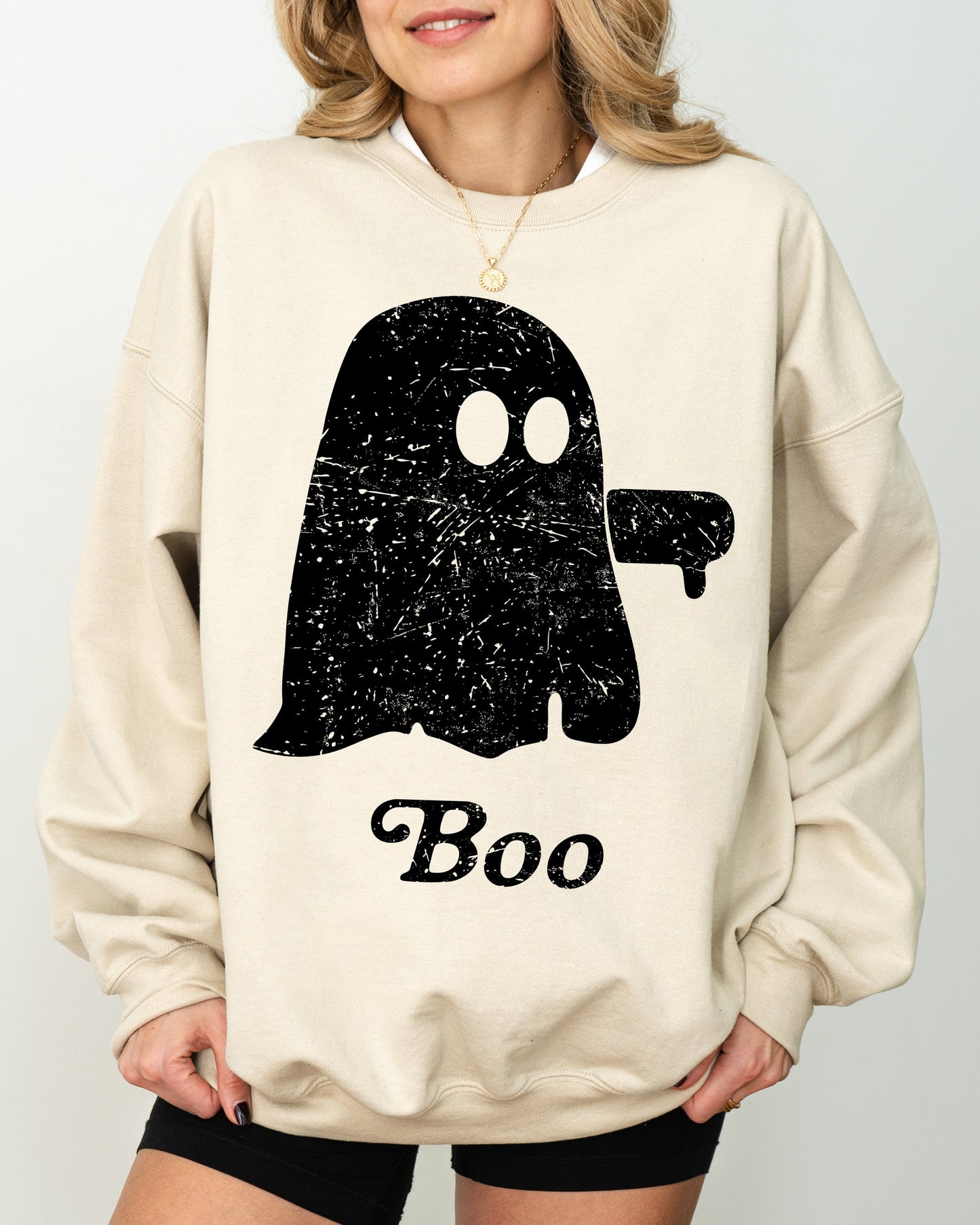 Boo Thumb Spooky Halloween Costume Sweatshirt
