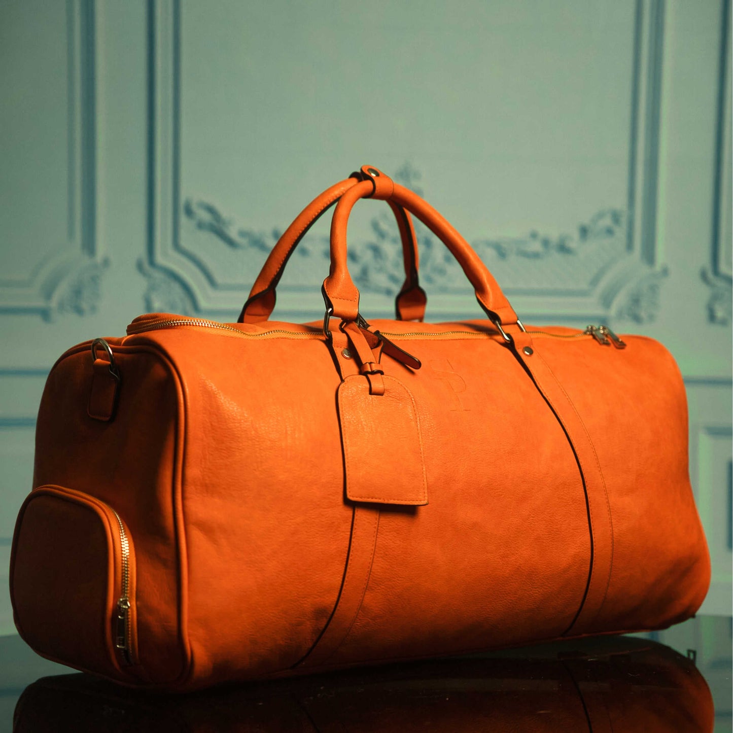 Luxury Leather Waterproof Carry-On Duffle Bag Weekender