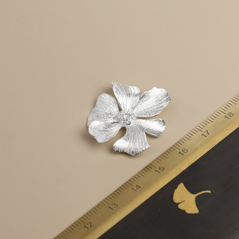 Peony Flower 18K Gold Plated 925 Silver Necklace