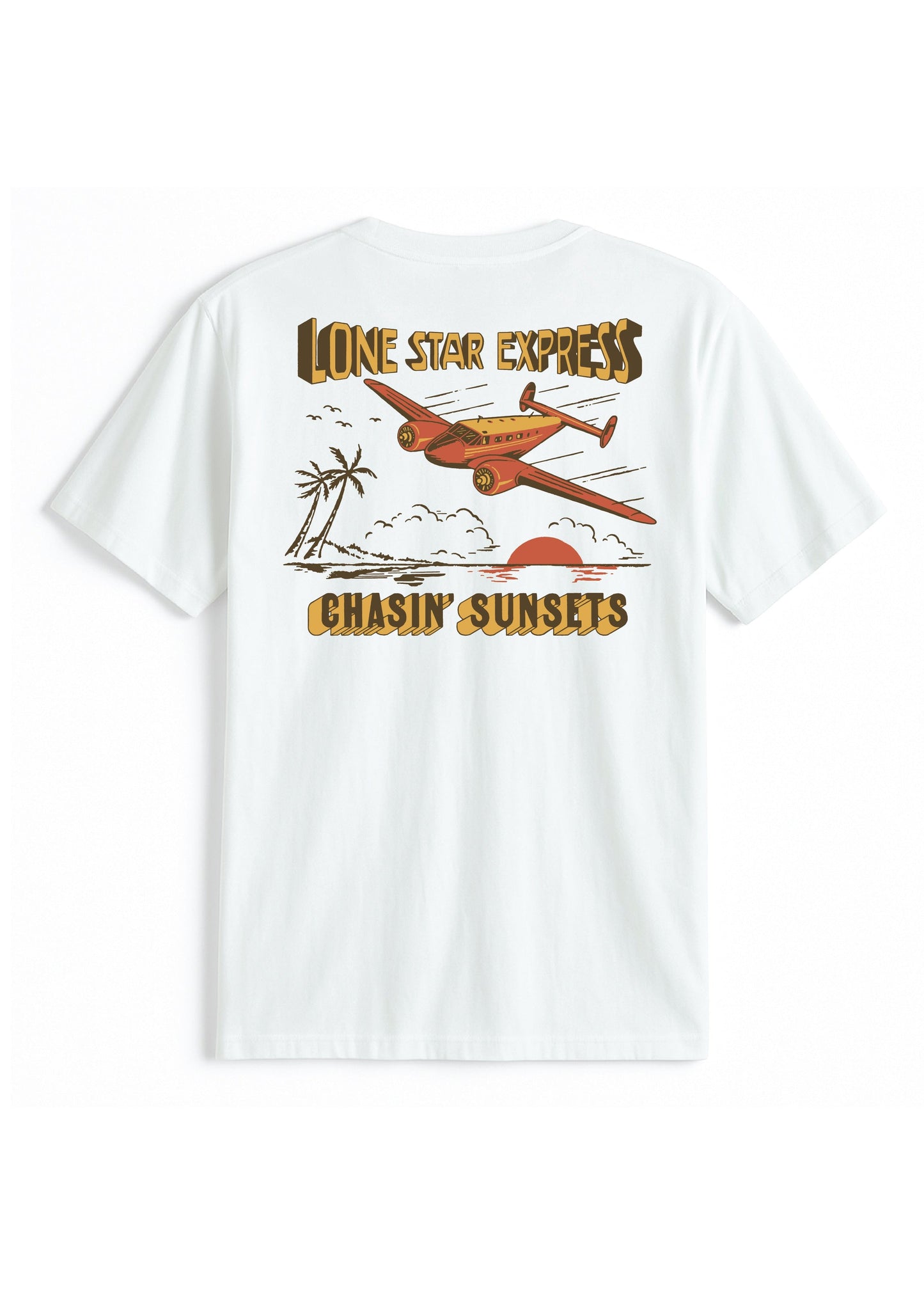 White Pocket T-Shirt Lone Star Express Cotton Tee