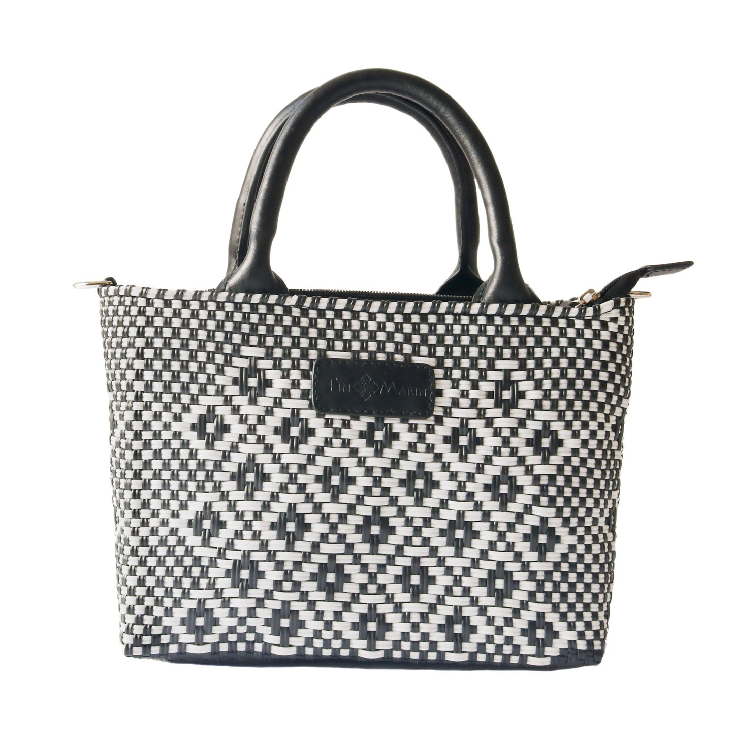 Panda Small Woven Crossbody Bag Lightweight Durable Tote Tin Marin