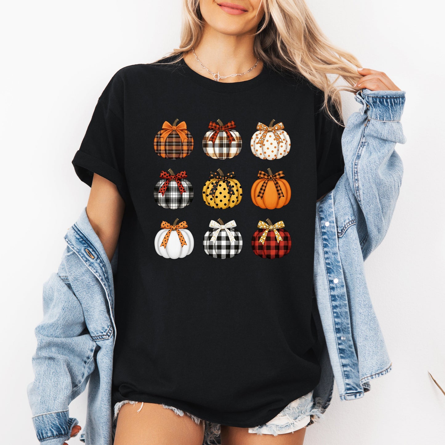 Patterned Pumpkins Classic T-shirt Halloween Fall Autumn Refinery Number One