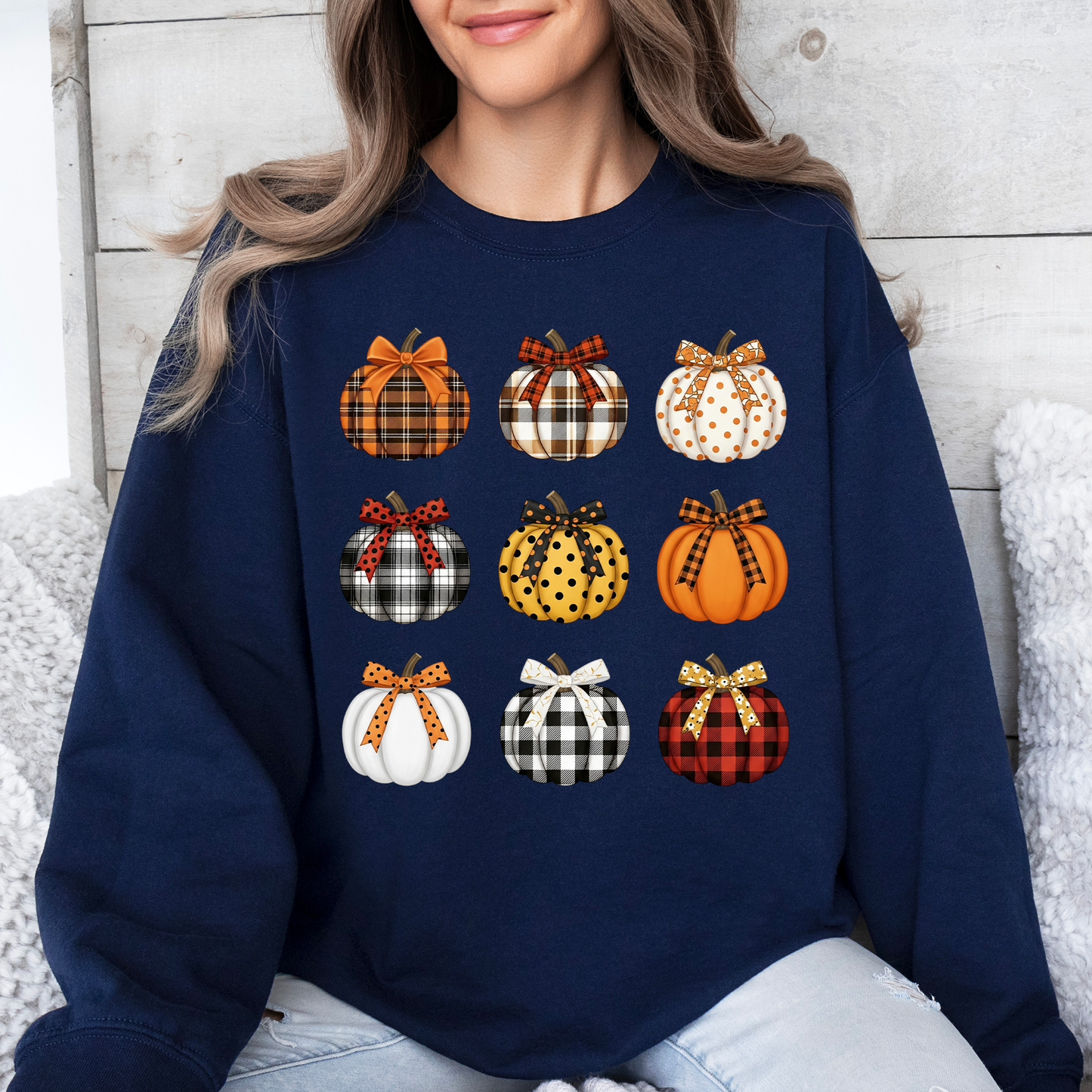 Patterned Pumpkins, Classic, Halloween, Fall, Autumn Sweatshirt