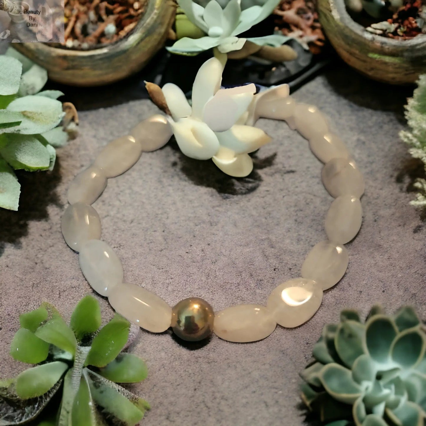 Clear Quartz Healing Bracelet Natural Stone Jewelry Beauty by Dani