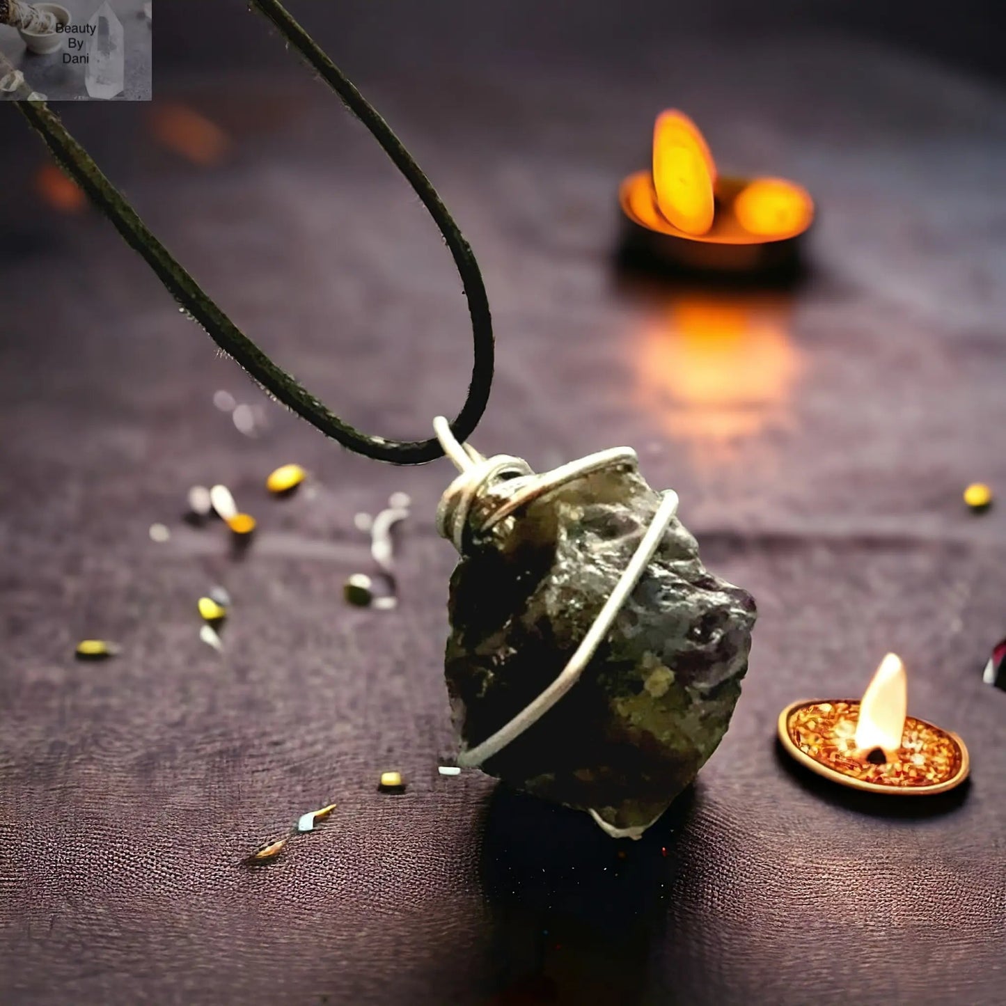 Amethyst Wire Wrap Necklace Stainless Steel Jewelry