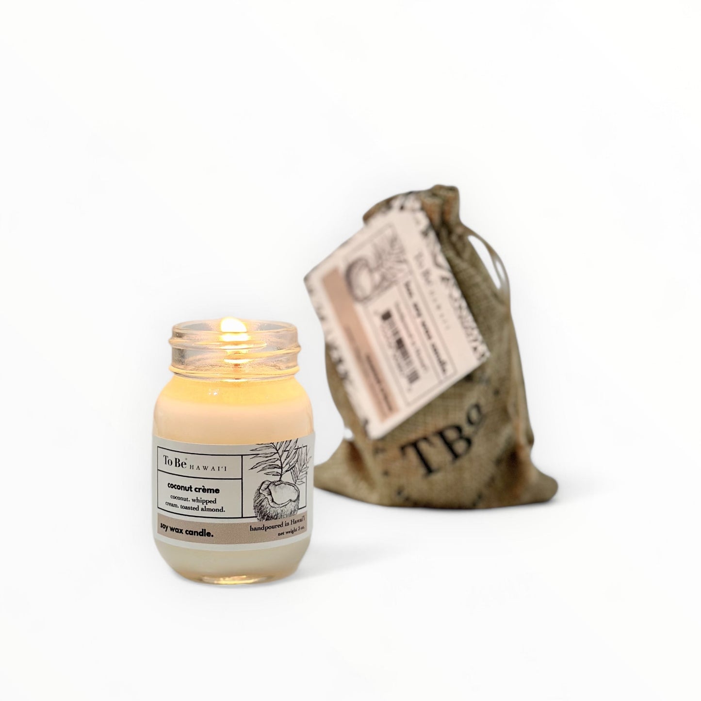 Coconut Crème Scented Soy Wax Candle