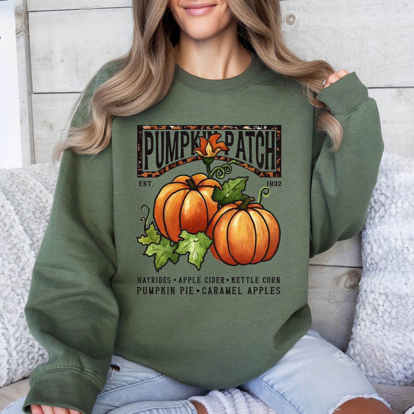 Pumpkin Patch Autumn Fall Halloween Sweatshirt Refinery Number One