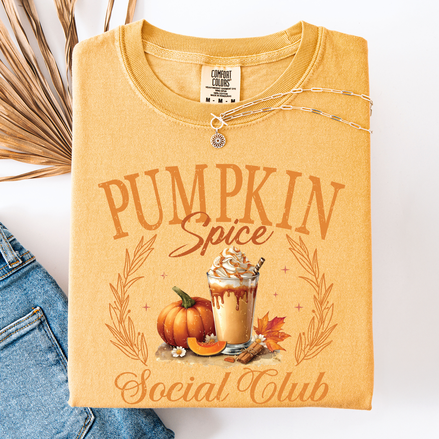 Pumpkin Spice Social Club, Autumn, Halloween, Fall, Comfort Colors T-Shirt