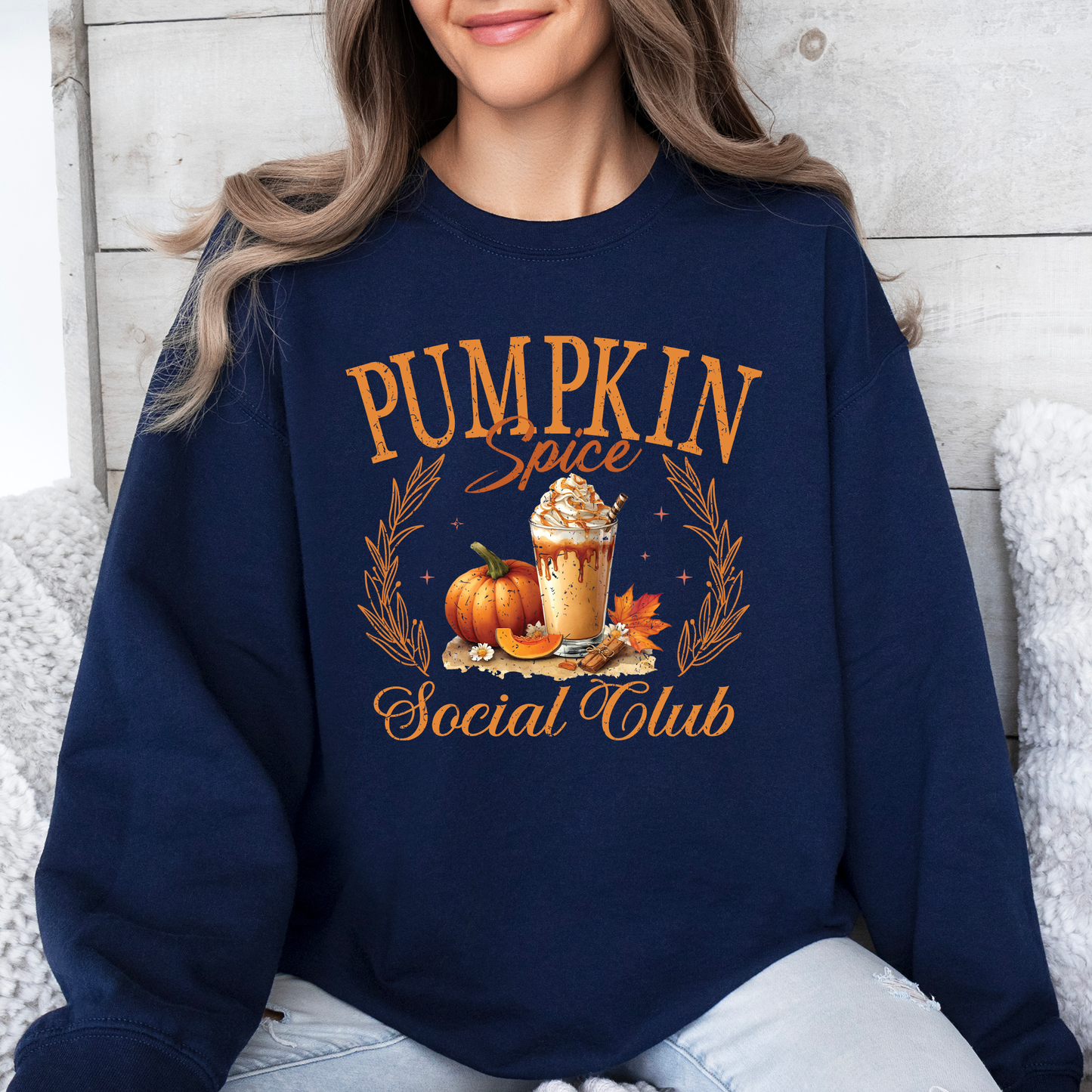 Pumpkin Spice Social Club, Autumn, Halloween, Fall Sweatshirt