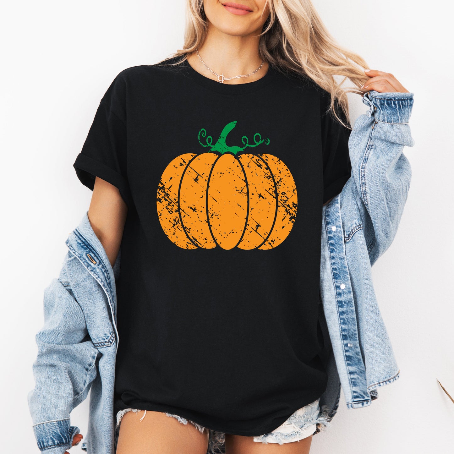 Pumpkin Faux Lace Coquette Pattern Fall Autumn T-shirt Refinery Number One
