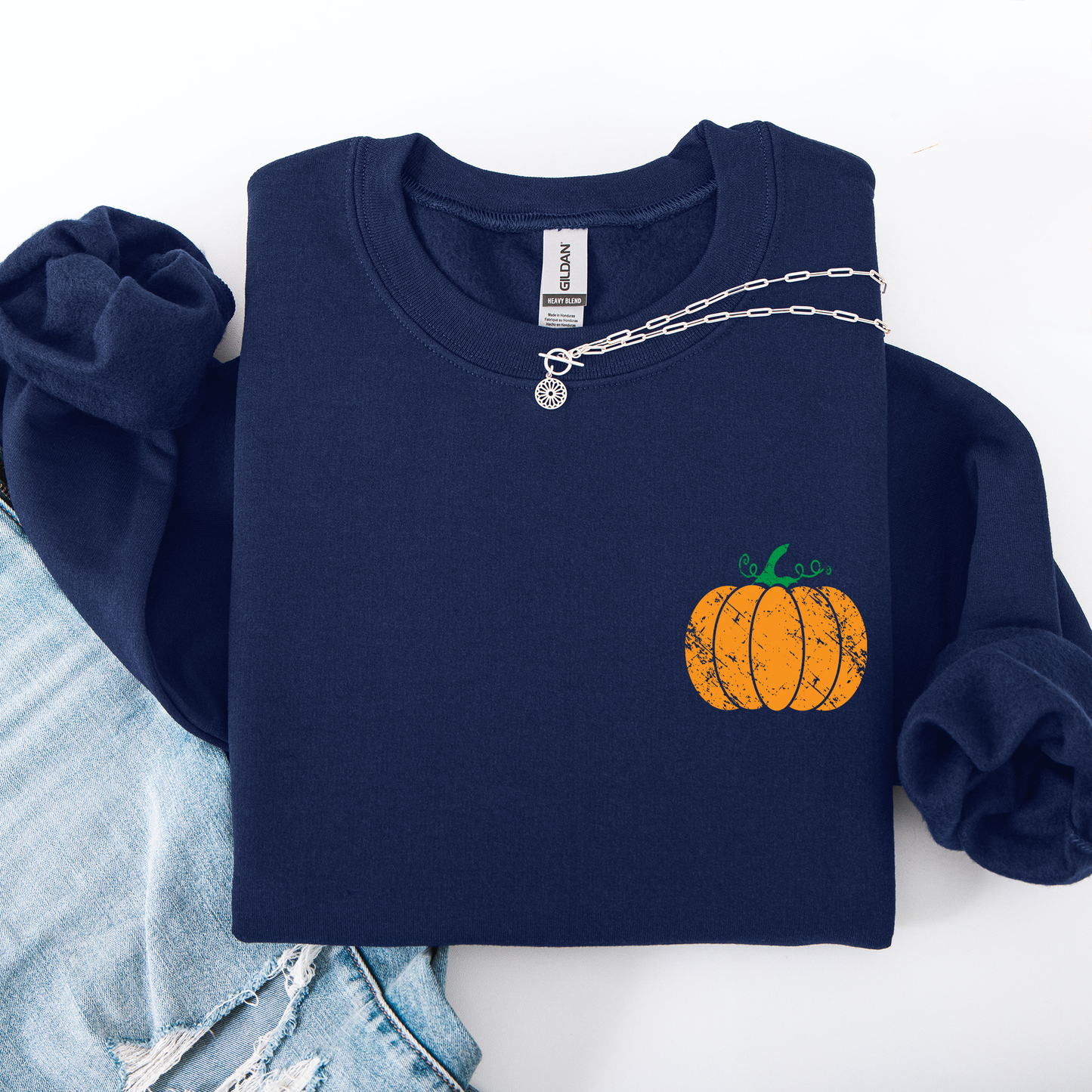 Pumpkin, Halloween, Fall, Autumn Pocket Sweatshirt
