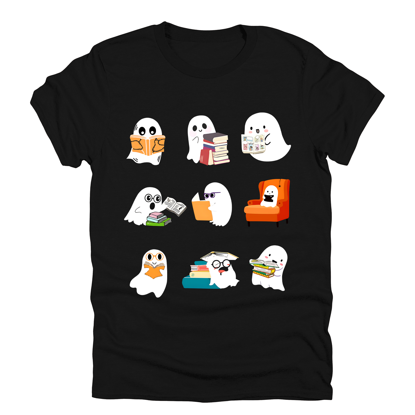 Reading Ghosts, Halloween, Trending Tshirt, Witch, Spooky, Bookish, Booktok, Graphic Tee, Tshirt