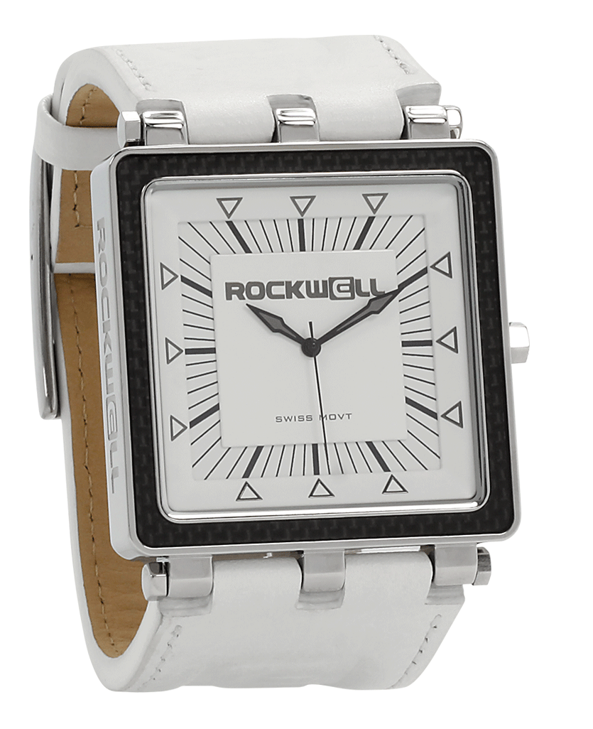 CF Leather White Carbon Fiber Watch Rockwell Time