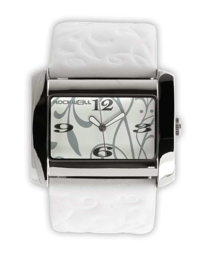 White Genuine Leather Band Vanessa Watch Rockwell Time